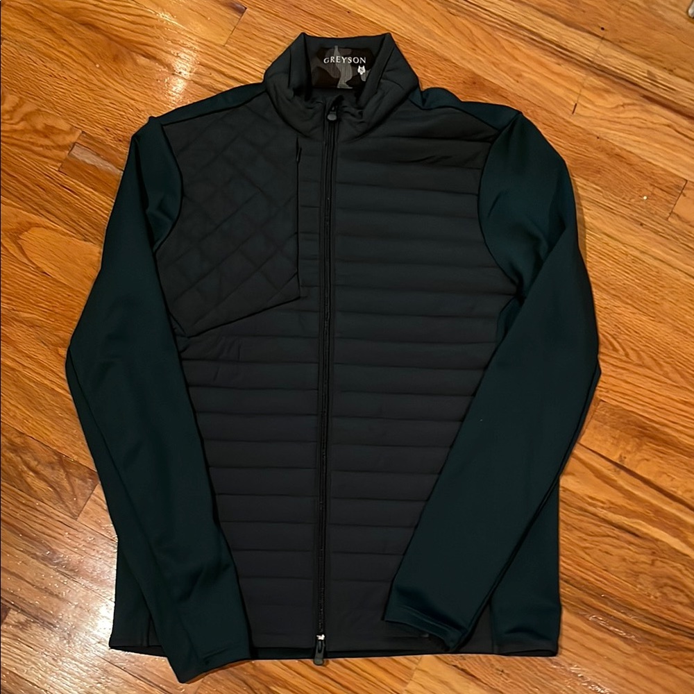 Pristine Greyson Forest Green Puffer Jacket with Quilted Design